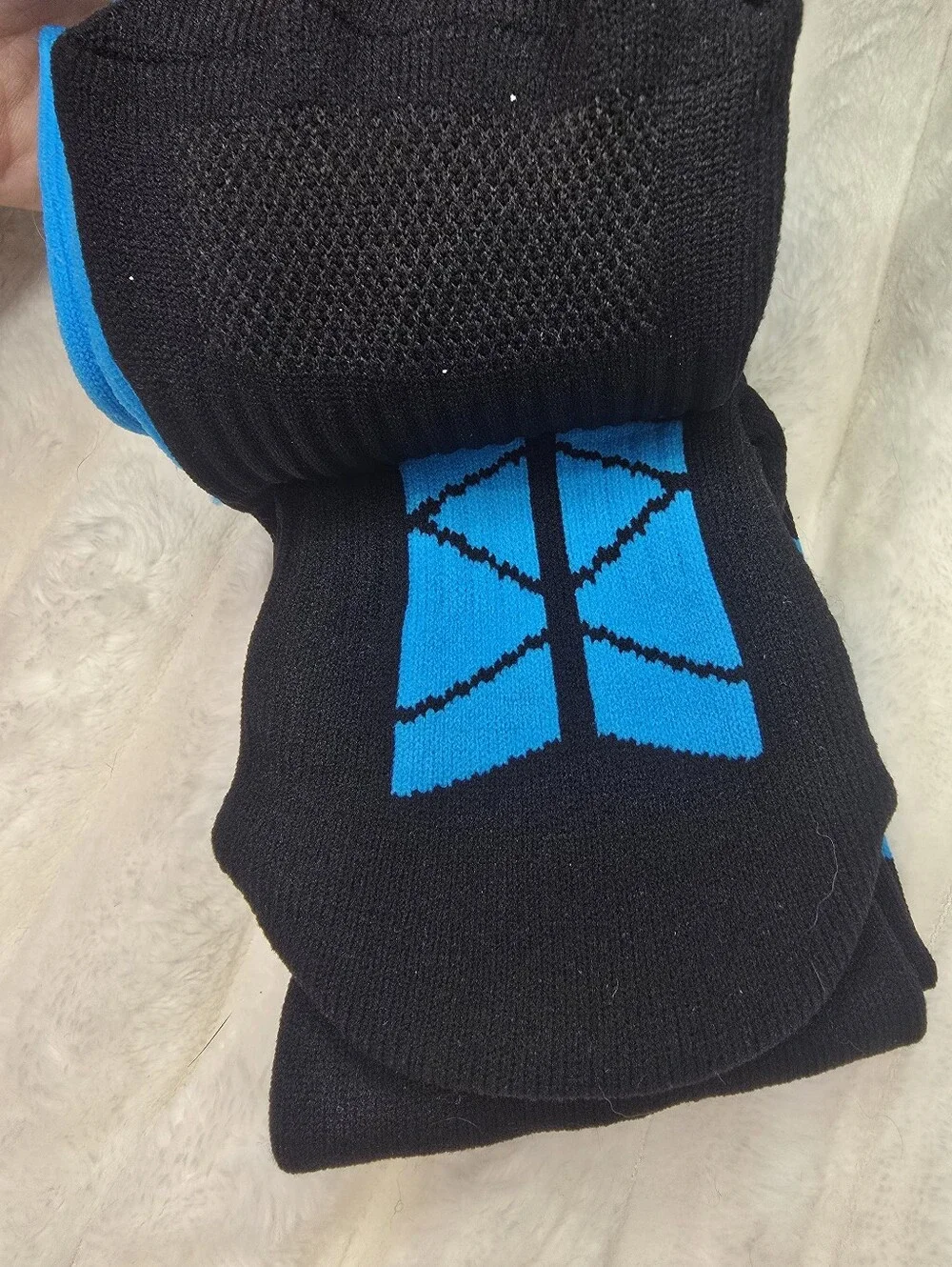 New Puma ProCat Youth Soccer Crew Socks - Black & Blue (2-Pack) Size 11-13